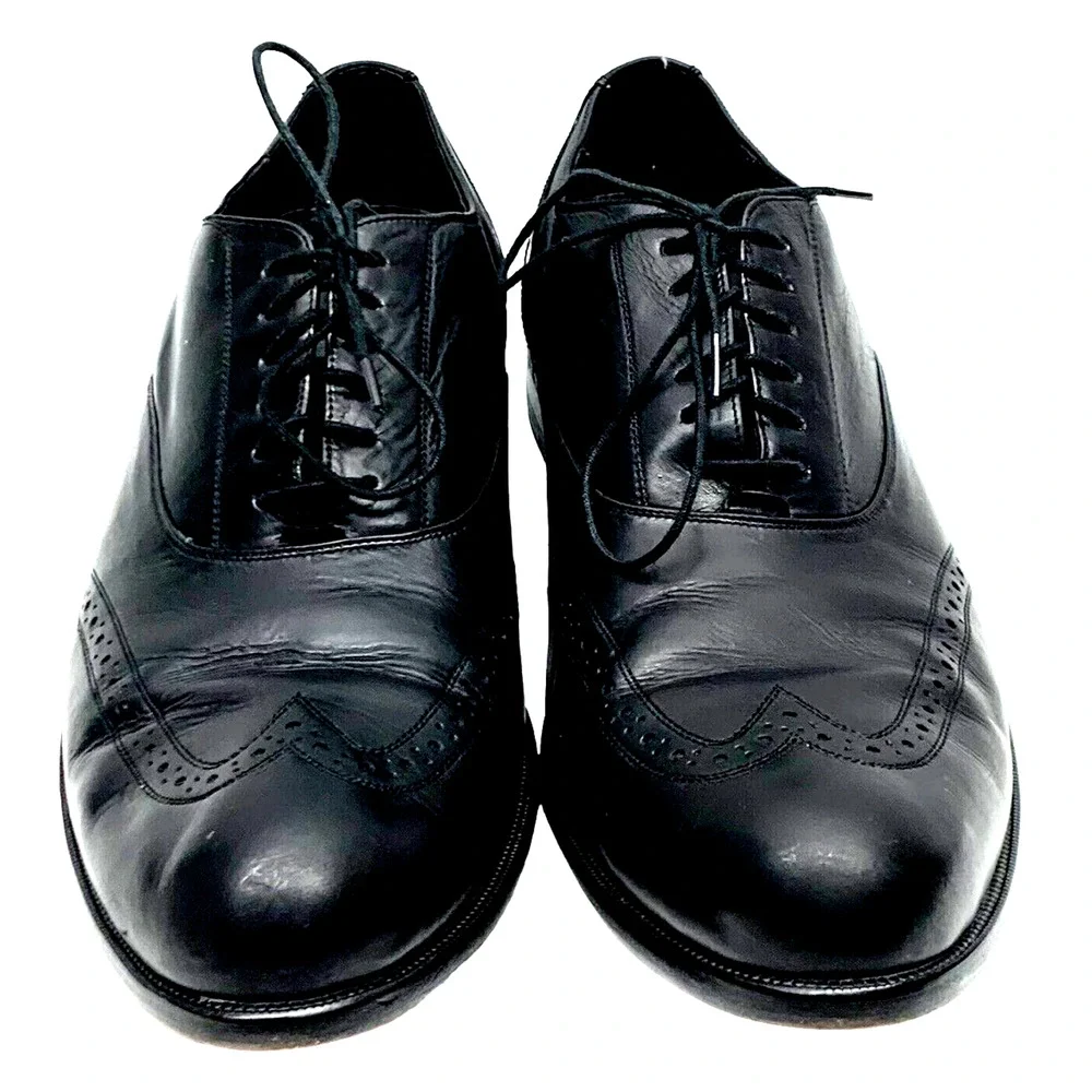 Cole Haan Air Pitney Black Leather Wingtop‎ Oxfords C09149 sz: US 11.5 M